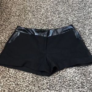 Forever 21 Black Short with Pleather Trim.